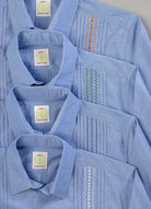 Made-to-Order -- Blue End/End Short Sleeve Guayabera