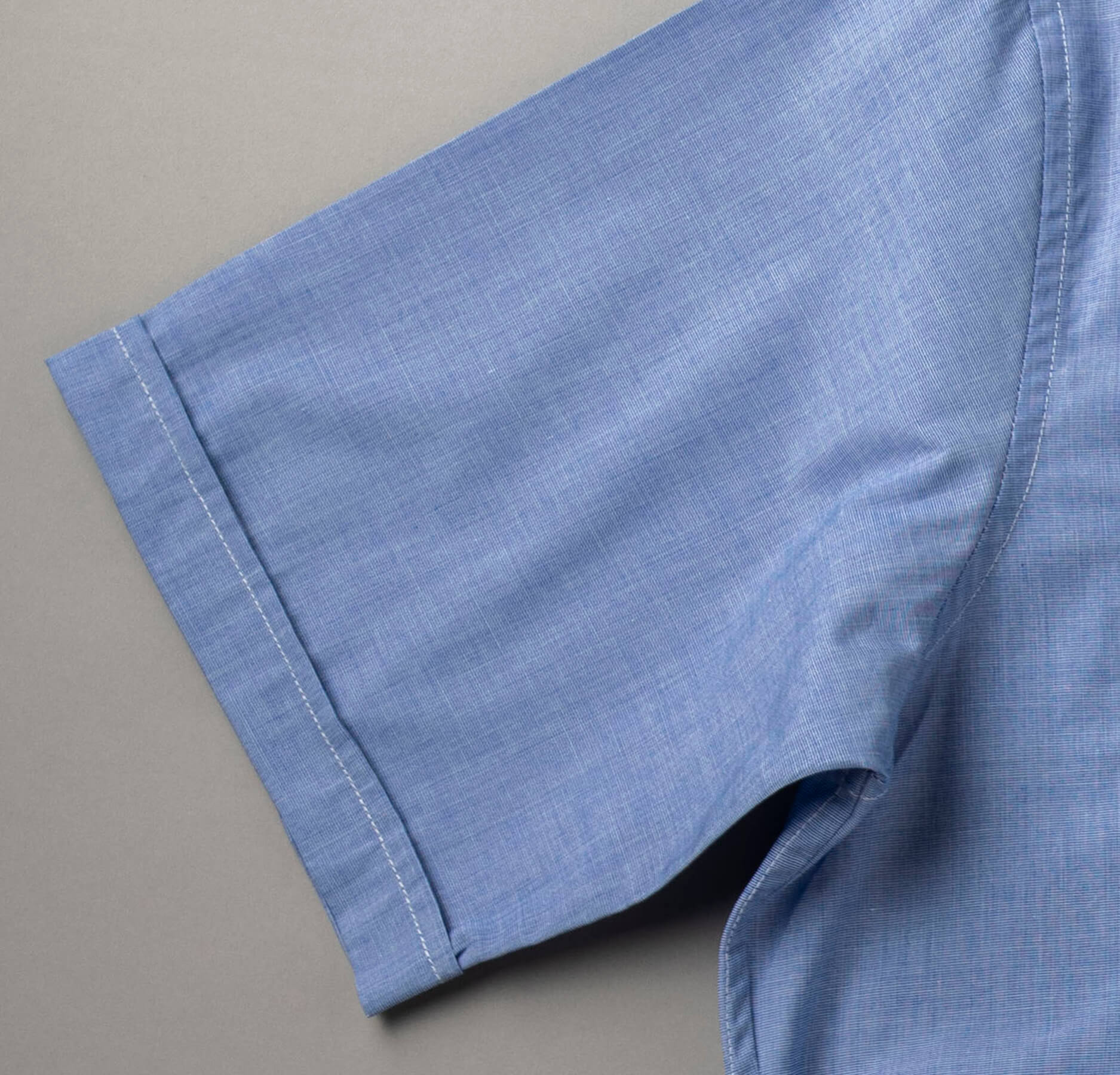 Made-to-Order -- Blue End/End Short Sleeve Guayabera