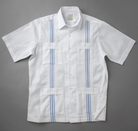 Front of pique shirt with embroidery and 4 pockets