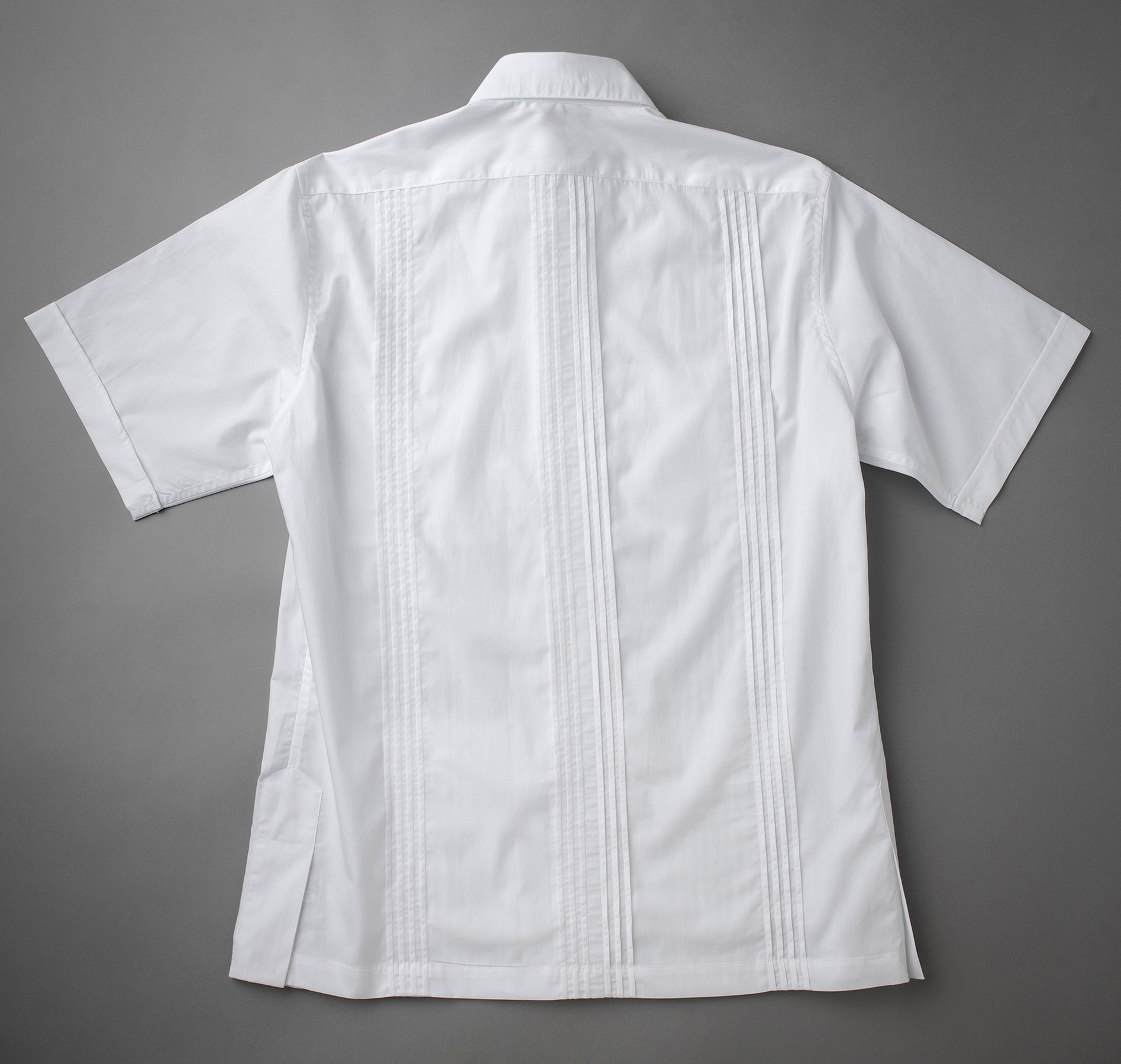 Back detail with pleats on side and center