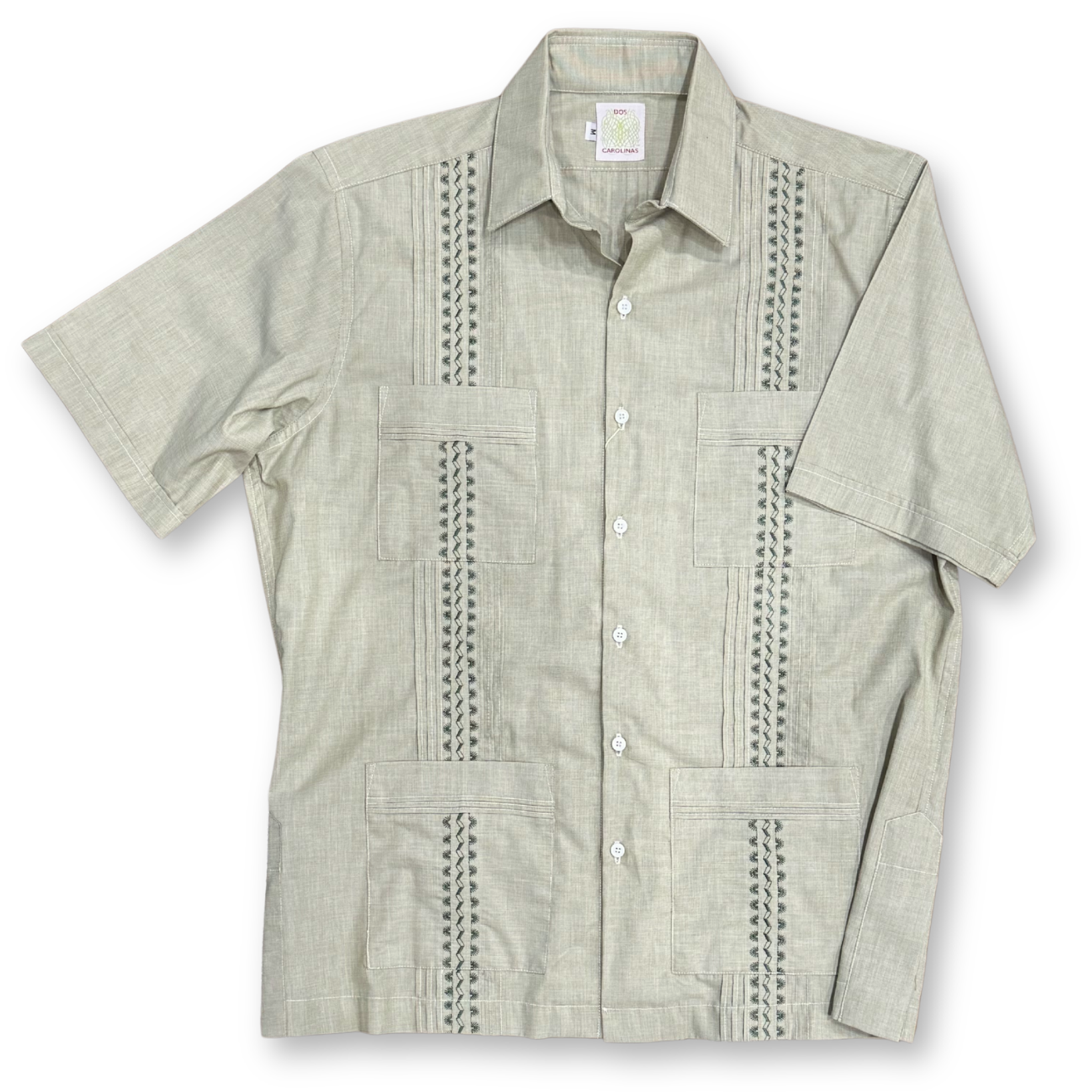 Olive End-on-End Short Sleeve Guayabera – DosCarolinas