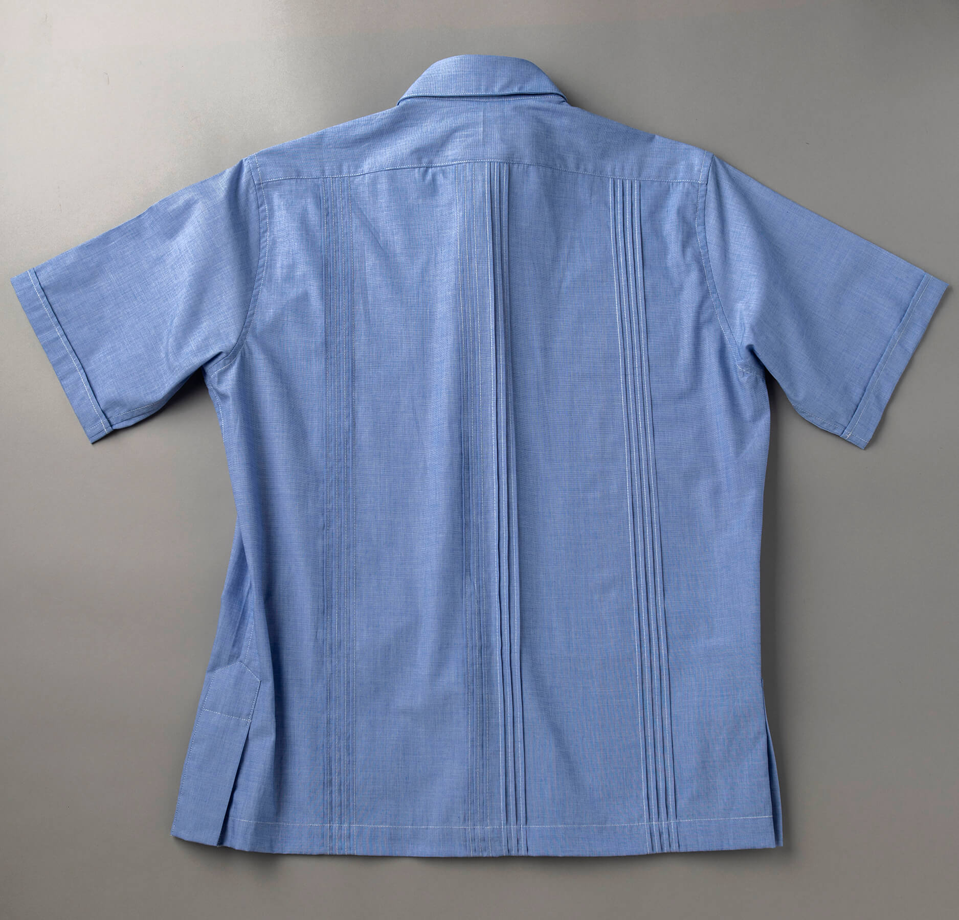 Made-to-Order -- Blue End/End Short Sleeve Guayabera