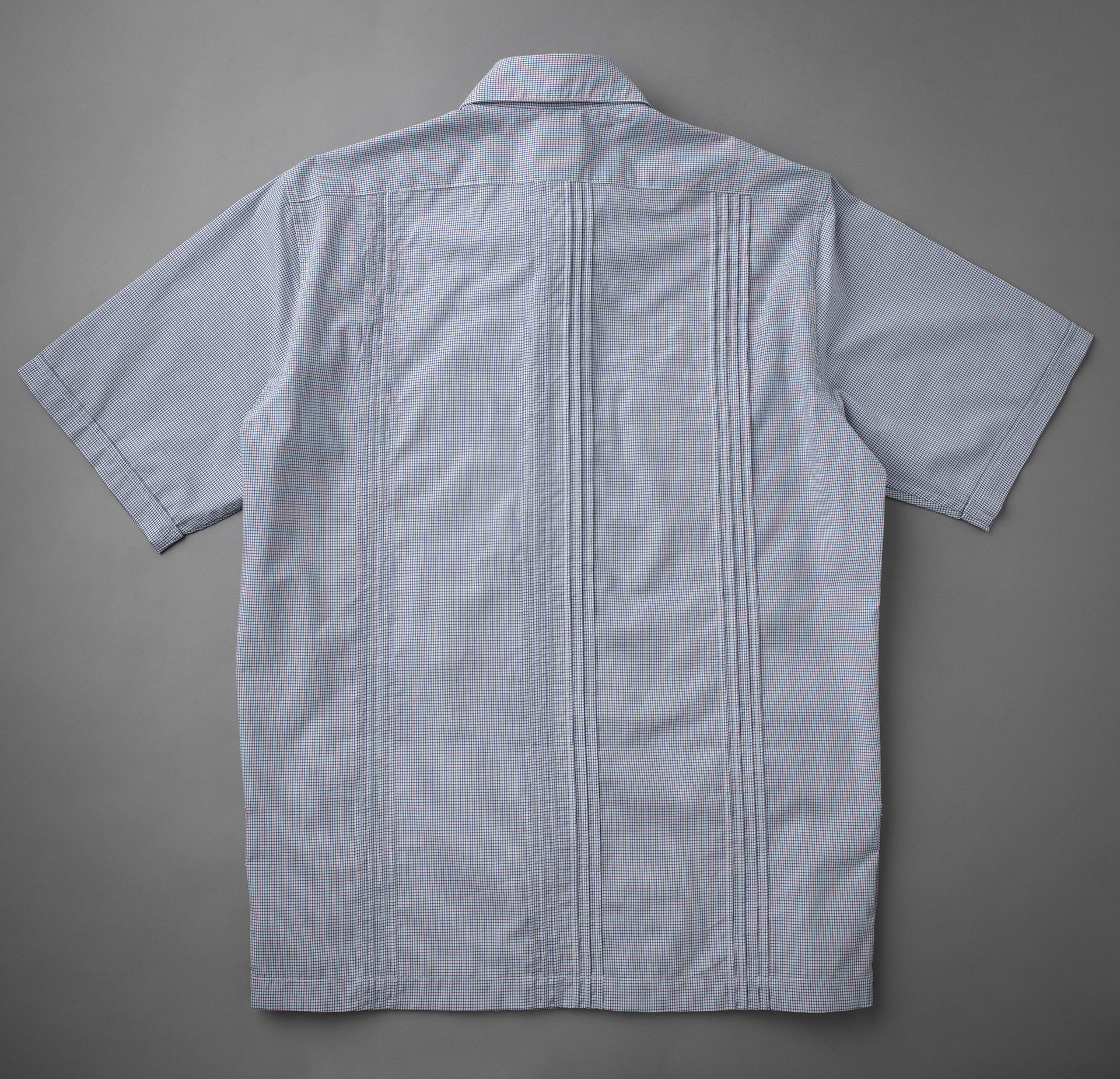 Back showing side and center pleats