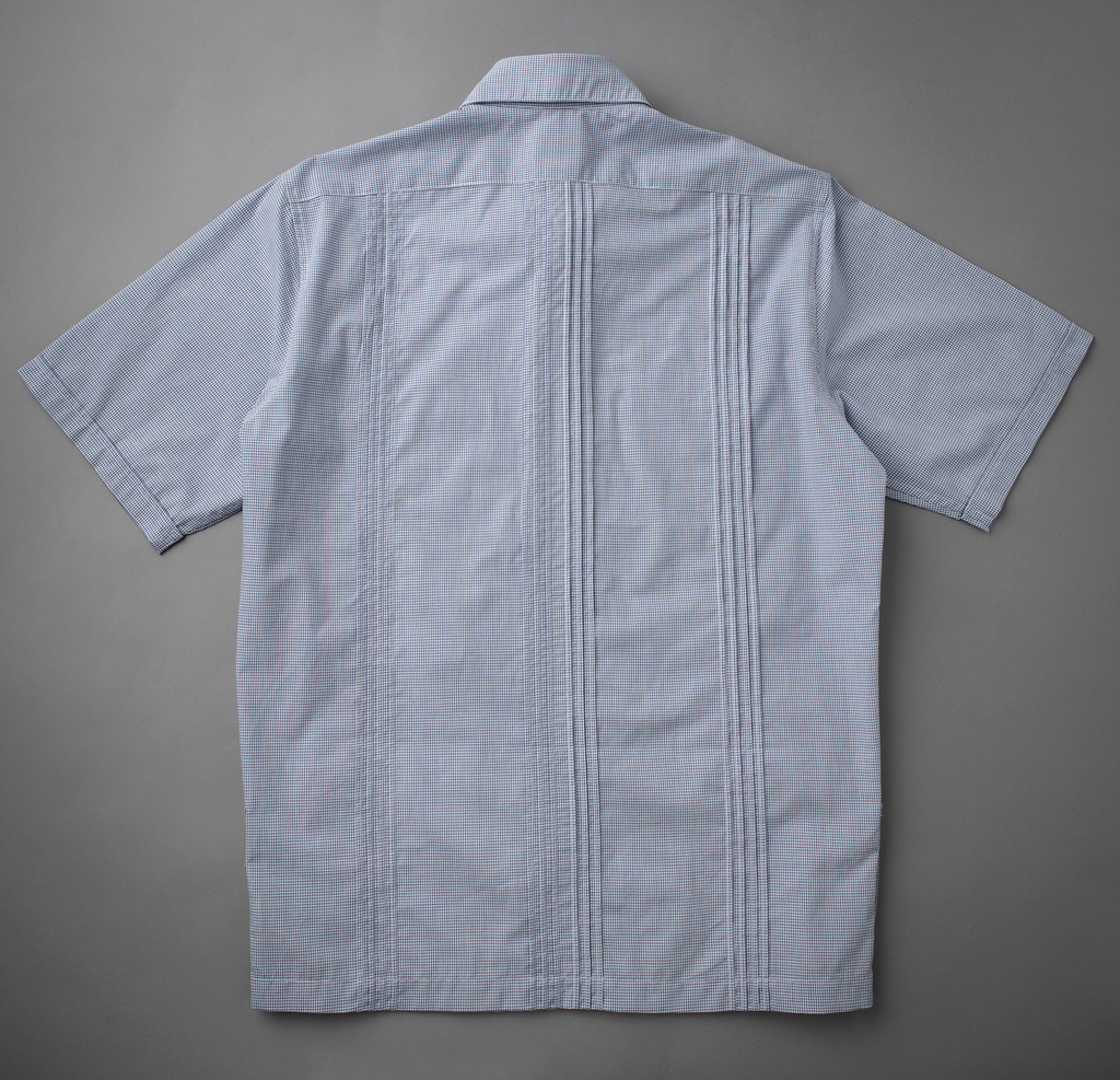 Back showing side and center pleats