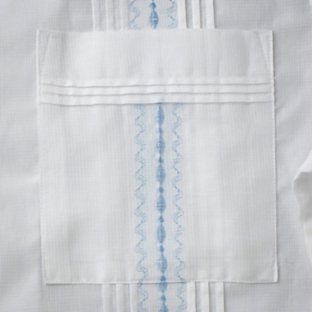 Pocket detail with embroidery